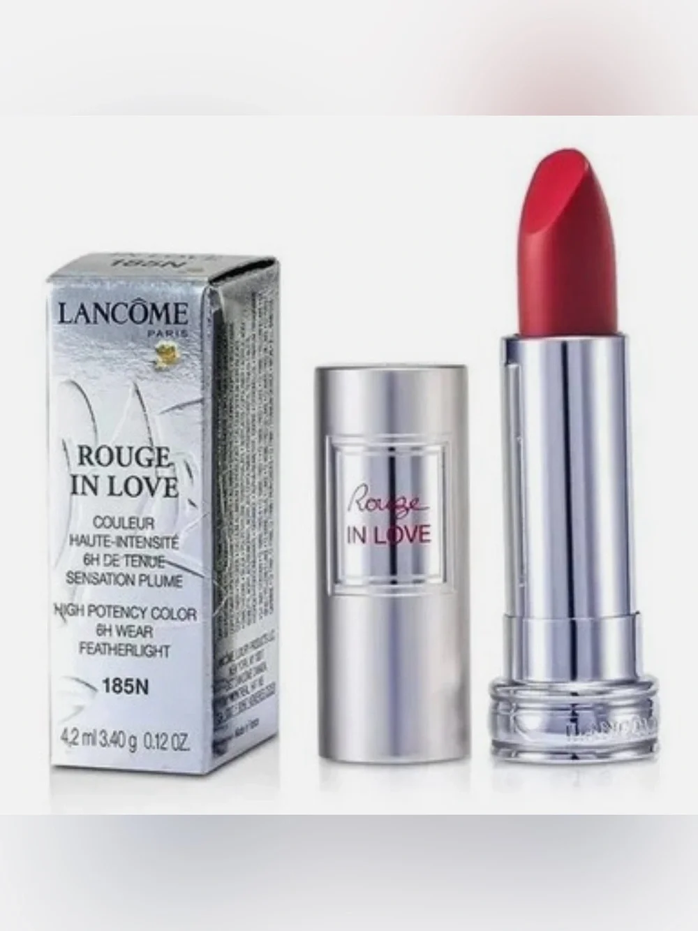 Lancôme Rouge in Love Lipstick 185N Rouge Valentine High Potency NIB